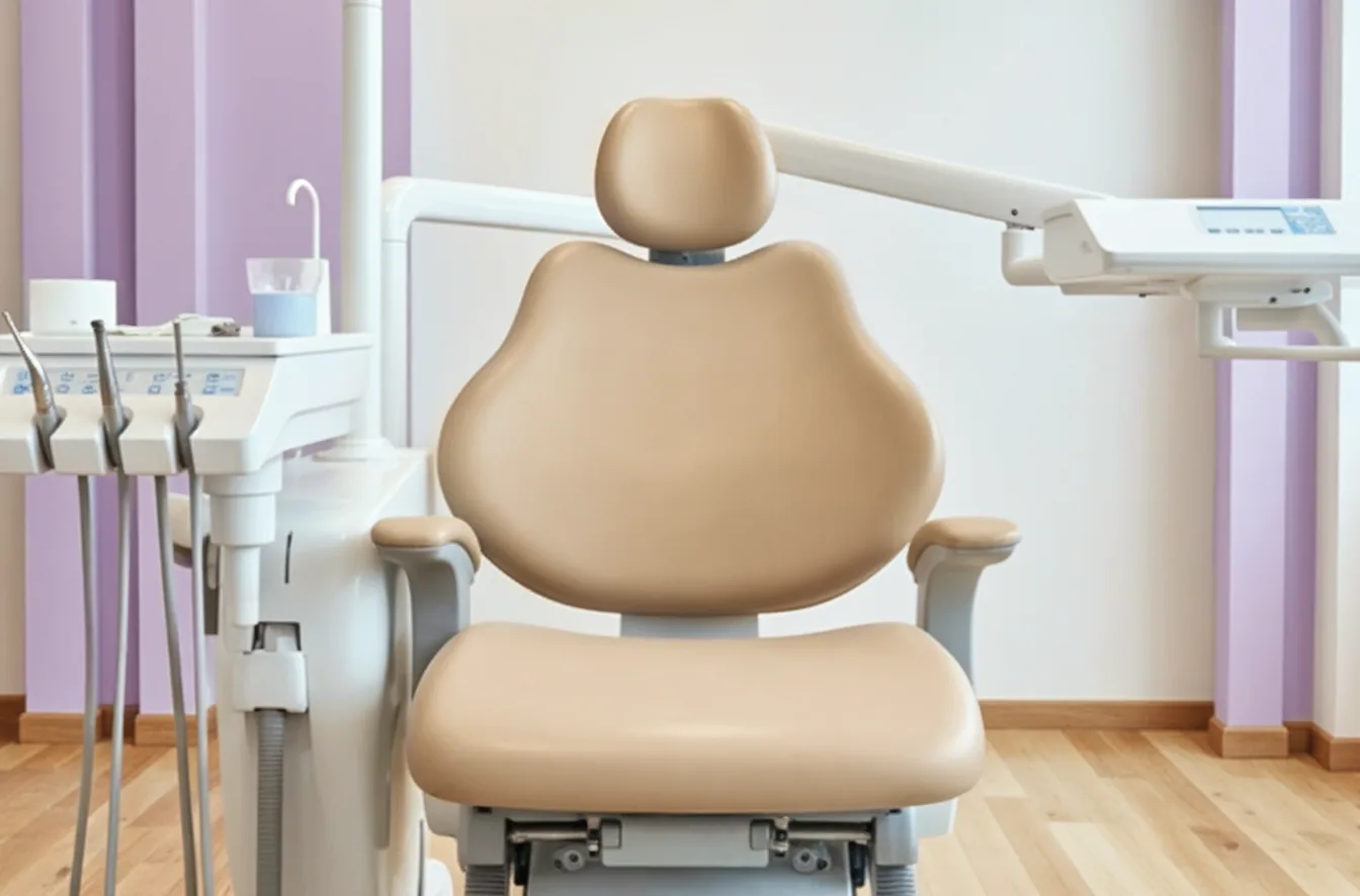 Modern dental chair and equipment