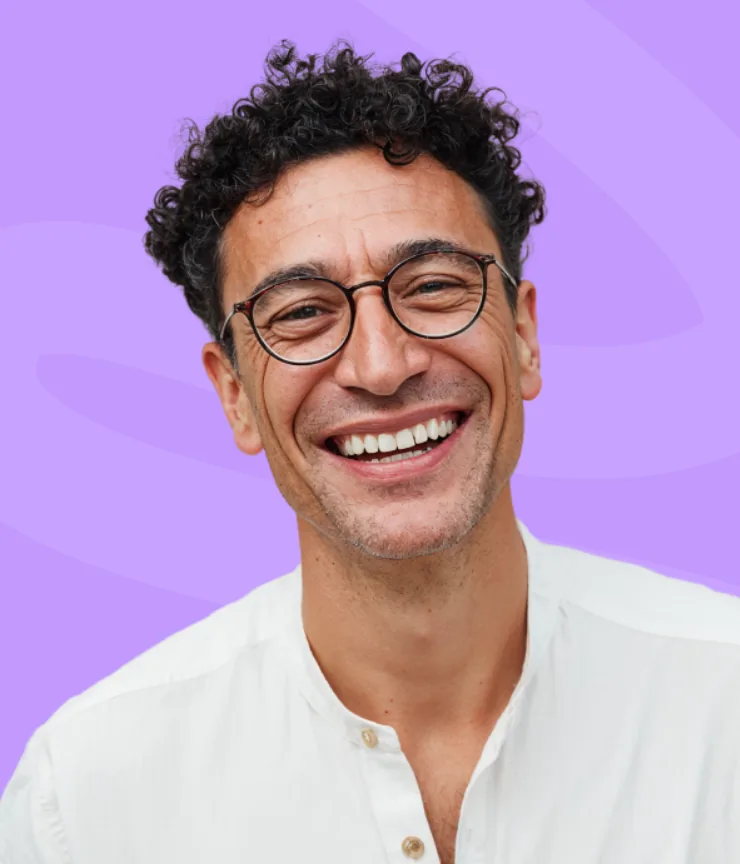 Smiling man with glasses