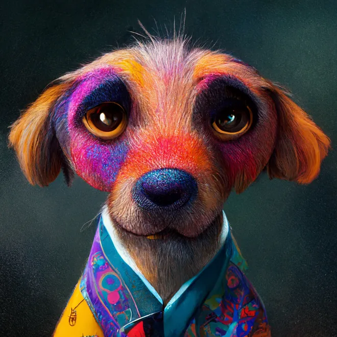 Colorful Dog 0356