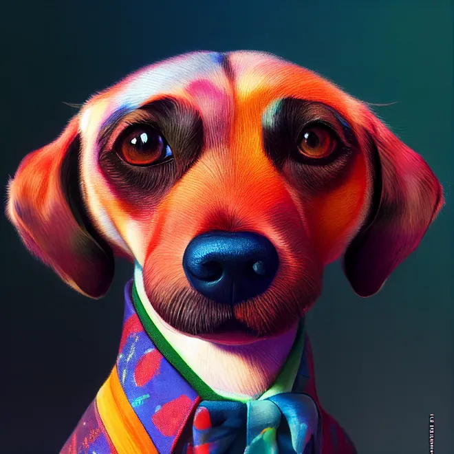 Colorful Dog 0344